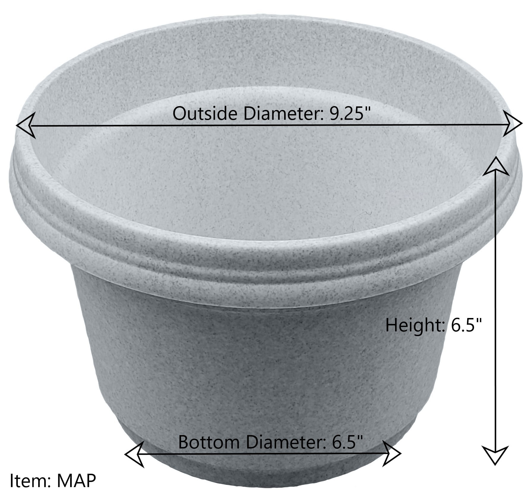 Austin Planter 9 Inch Flower Pot with Saucer Copper Colored Polypropylene (5 pack) Made in USA