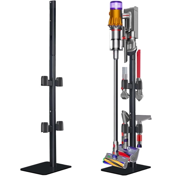 Lasvea Vacuum Stand for Dyson V7, V8, V9, V10, V11, V15 Gen5 - Square Base Metal Organizer, Holder, Bracket & Storage Dock for 11 Accessories