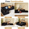 thumbnail image 5 of 116.9" Modular Sectional Couches for Living Room with Deep Seat, 4 Seats L-Shape Cloud Sofa Couch, High Density Memory Foam, Boneless Upholstered Couches, Easy Assembly, Black, 5 of 7