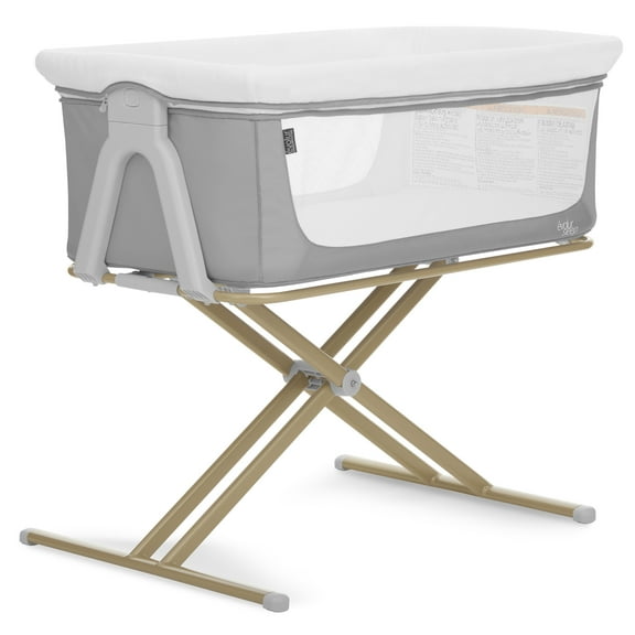 Evolur Orabelle Bedside Bassinet and Sleeper for Baby in Gray, Easy to Fold and Carry