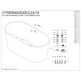 thumbnail image 6 of Kingston Brass VT7DE593023C420 59-Inch Acrylic Oval Double Ended Freestanding Tub with Drain in Glossy White/Matte Black, 6 of 8