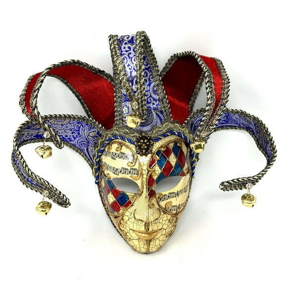 Jester Joker Mask, Venetian Masquerade Carnival Party Masks for Halloween Mardi Gras Cosplay