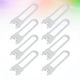 thumbnail image 4 of BRIGHTFUFU 8 piezas de plástico en forma de U para bebés, niños, niños, seguridad, protección, cerradura, armario, puerta, cerradura, protector de seguridad para bebés (blanco), 4 of 8