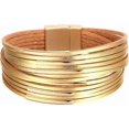 thumbnail image 3 of Leather Wrap Bracelets for Women, Boho Leopard Multi-Layer Crystal Beads Cuff Bracelet Jewelry, 3 of 4
