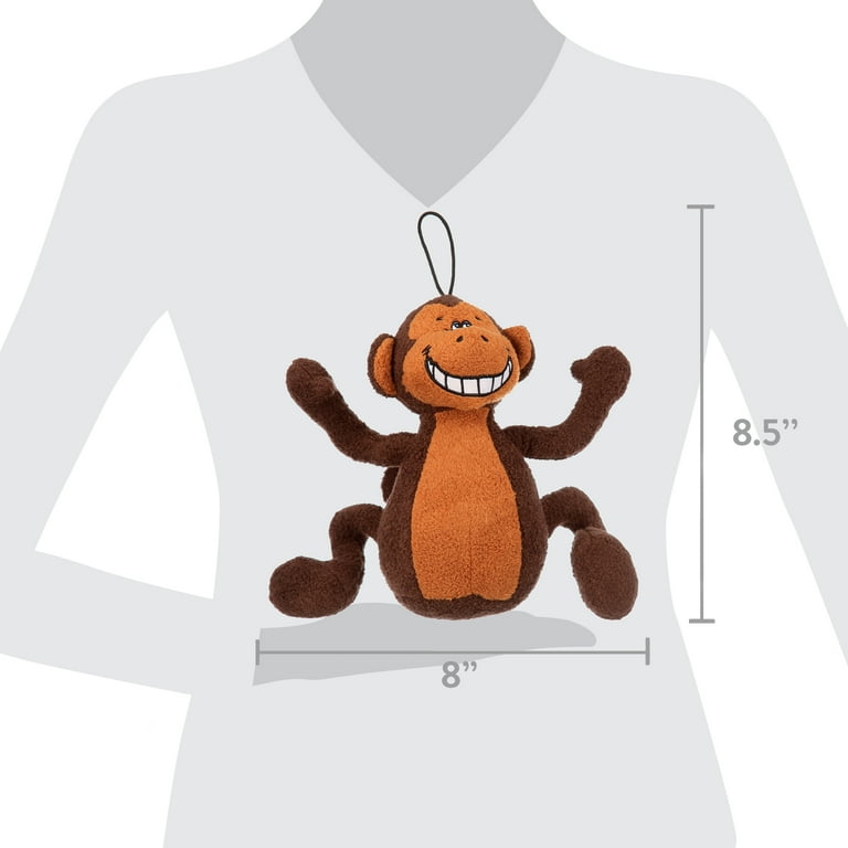 Multipet Deedle Dude Musical Interactive Plush Monkey Dog Toy