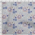 thumbnail image 4 of Soimoi Chinese Floral Print, Velvet Fabric, Decor Sewing Fabric by The Yard 54 Inch Wide,Decorative Fabric for Upholstery and Home Accents, Blue, 4 of 5