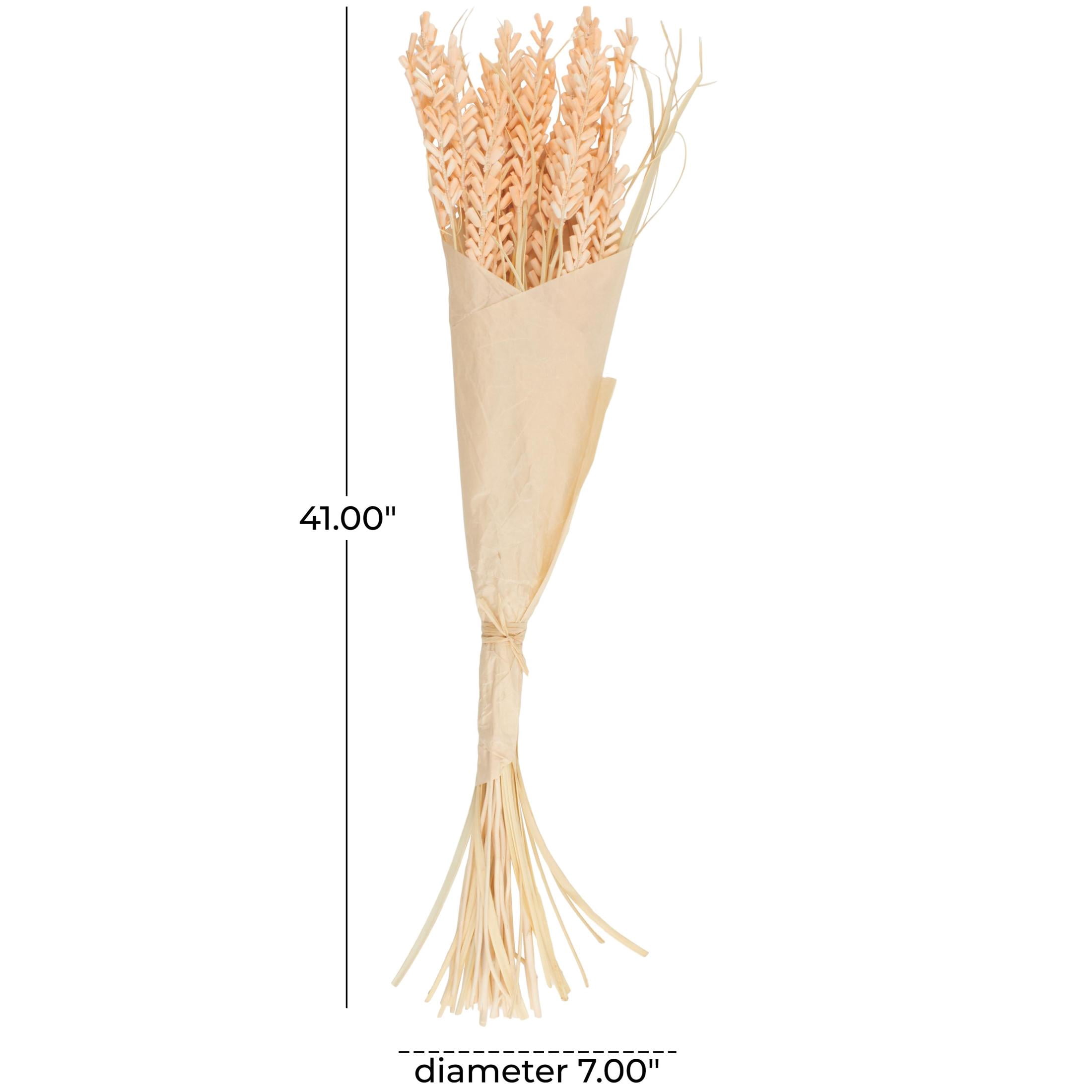 41" Tall Floral Bouquet Dried Plant Natural Foliage Branch Bouquet with Cream Stems, by DecMode