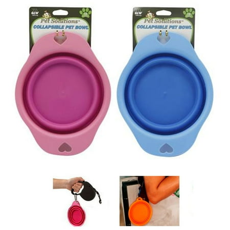 Dog Travel Feeder - Collapsible Silicone Pet Bowl Dog Cat Travel Feeding Water Food Dish Feeder New