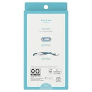 Venus Smooth Razor for Women, 3 Blades, Manual Razor, Handle and 6 Razor Blade Refills, Blue