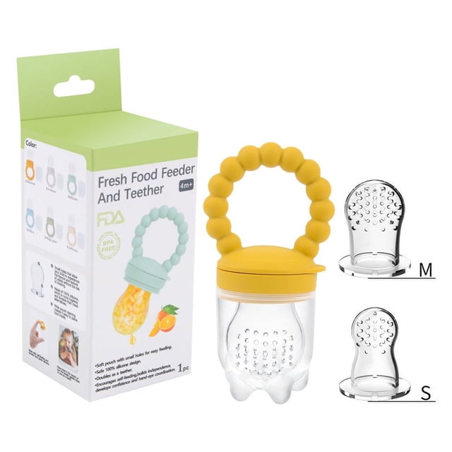 Chupete alimentador de frutas para bebé - Juego de congelador de leche - Silicona Fe