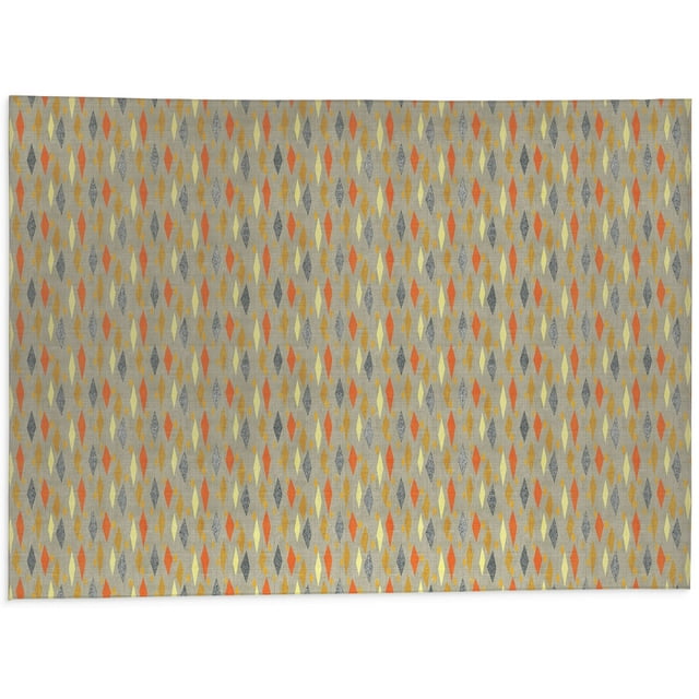 Danish Diamond Orange Multi Kitchen Mat by Kavka Designs
