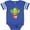 Football Blue and White, variant on Inktastic Cute Cactus with Flower Hairpiece Boys or Girls Baby Bodysuit