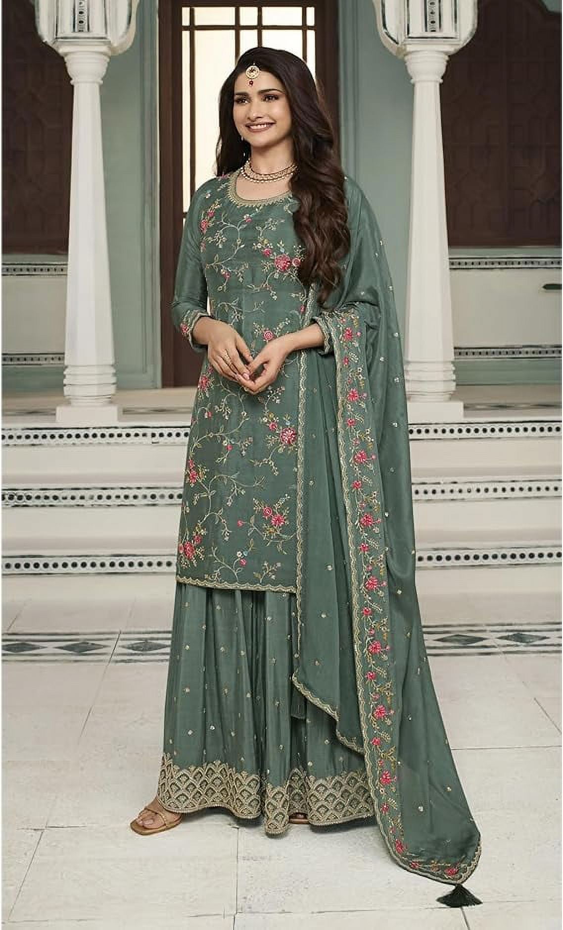 Indian Green Function Salwar Kameez Mehndi Dress For Sale Eid Special Party  Wear Stitched Indian Palazzo