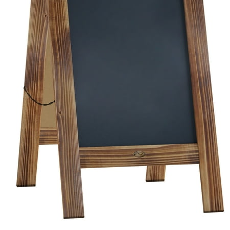 Alamont Home - Canterbury 20"W x 2-26"D x 40"H Magnetic A-Frame Chalkboard - Rustic Brown