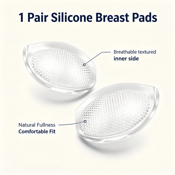 XIBUFE Bra Insert Breast Pad Silicone Bra Enhancer Increase Your Cup Size Breathable Reusable 1 Pair bra pads inserts
