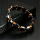 thumbnail image 5 of Pulsera unisex de cuentas con magnetismo y hematita artificial (2 capas) Piedras de ojo de tigre de 2 capas, 5 of 8