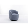 thumbnail image 4 of Swivel Barrel Chair, Accent Armchair with Padded Round Back & Seat Cushion, Teddy Fabric Upholstered Single Sofa Chair Club Chairs, for Nursery, Bedroom, Office, 4 of 7