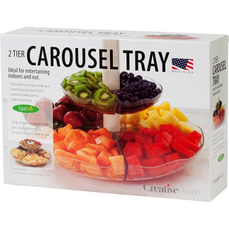 Creative Bath Sectioned Umbrella Carousel Serving Tray - Walmart.com