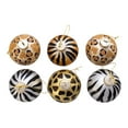 thumbnail image 4 of Kurt Adler 80MM Gold, Silver and Black Animal Glass Ball Ornaments, 6 Piece Box, 4 of 5