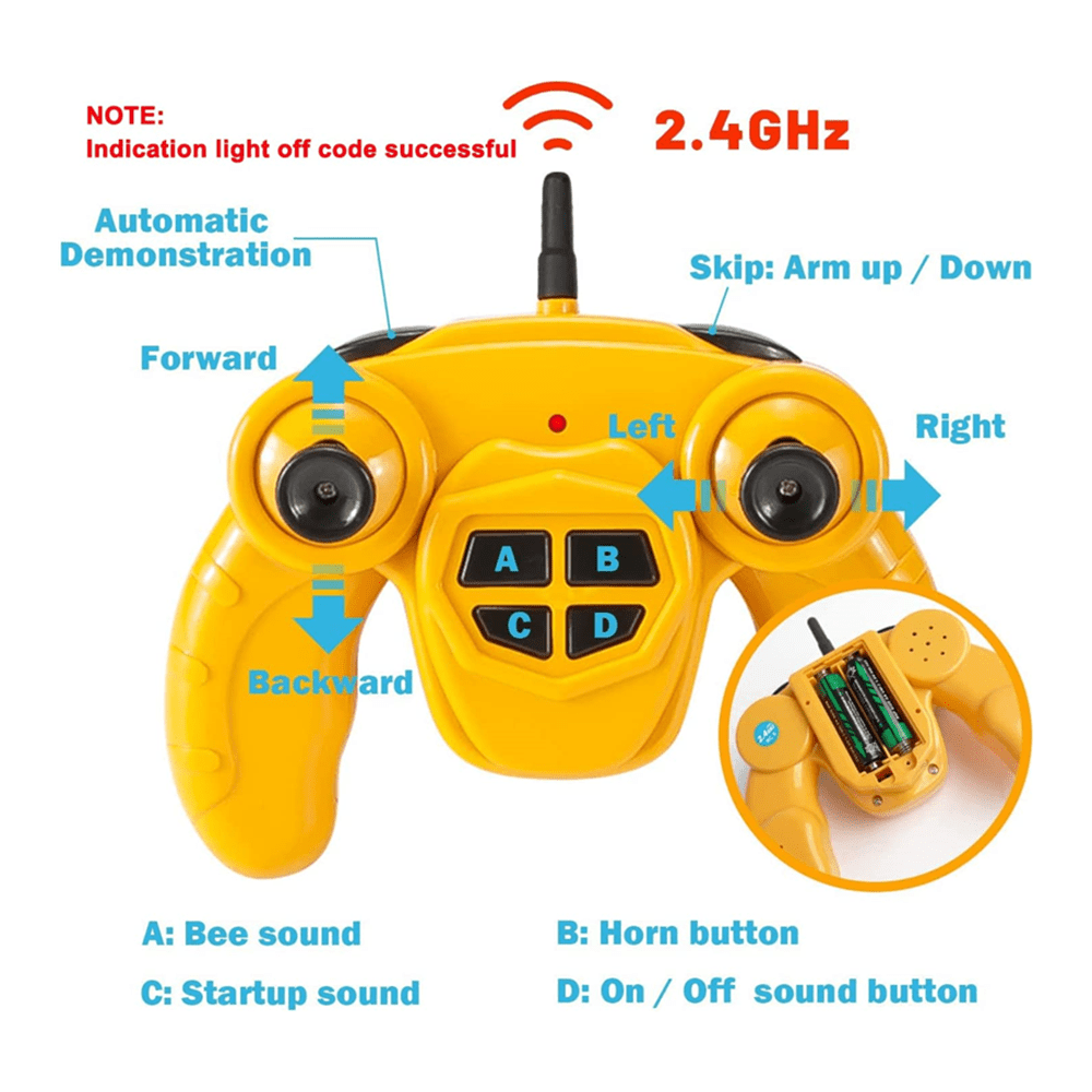 Remote Control Dump Truck Car Toys for Kids Rechargeable RC Construction Vehicle Cars with Light Music for 6+ YO Boys Gifts