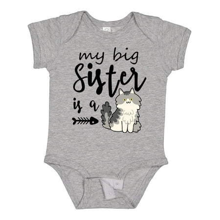 

Inktastic My Big Sister is a Cat Boys or Girls Baby Bodysuit
