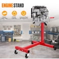 thumbnail image 4 of Support Moteur, Support Moteur Rotatif avec Construction en Acier Pliable, Base à 4 Roulettes et 4 Bras Réglables, Chariot Élévateur pour Réparation Automobile, 750 lbs Ou 1500 lbs, Orange Ou Rouge, 4 of 6
