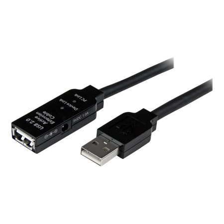 StarTech USB2AAEXT20M StarTech.com 20m USB 2.0 Active Extension Cable - M/F - USB - 20m - 1 Pack - 1 x Type A Male USB - 1 x Type A Female USB - Nickel-plated Connectors - Black