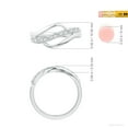 thumbnail image 5 of ANGARA Lab Grown Diamond Swirl Bypass Ring for Women in 925 Sterling Silver (Size-2.1mm| Color-F-G| Clarity-VS) | April Birthstone, Anniversary, Jewelry Gift for Women | Lab-Grown Diamond Ring, 5 of 8