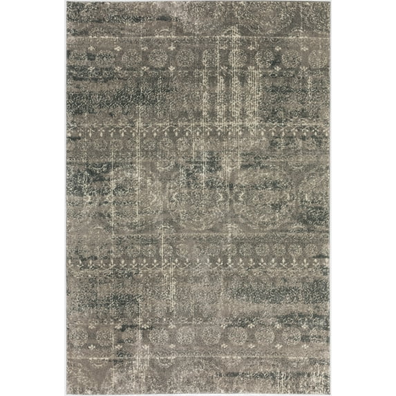 Dalyn Naples Area Rug NP8 Np8 Silver Silver Faded Banded 8' x 10' 7" Rectangle