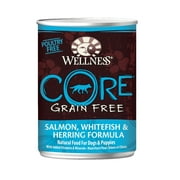 Angle View: Wellness Core Canned Dog Food Grain Free Salmon Whitefish & Herring Formula -- 12.5 Oz