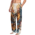 thumbnail image 2 of Daiia Colorful Owl Tattoo Art Men's Sleep Pant with Pockets and Drawstring,Pajama Pants-X-Large, 2 of 9