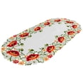 thumbnail image 2 of Red Poppy on Ivory Table Runner (14"x27"/ 15"x34"), 2 of 5