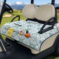 thumbnail image 3 of Whosucclay Blue Floral Leaves Golf Cart Accessories, Foldable Golf Cart Seat Covers Comfortable 4 Storage Pockets for Club Car EZGO Yamaha Carts, 3 of 9