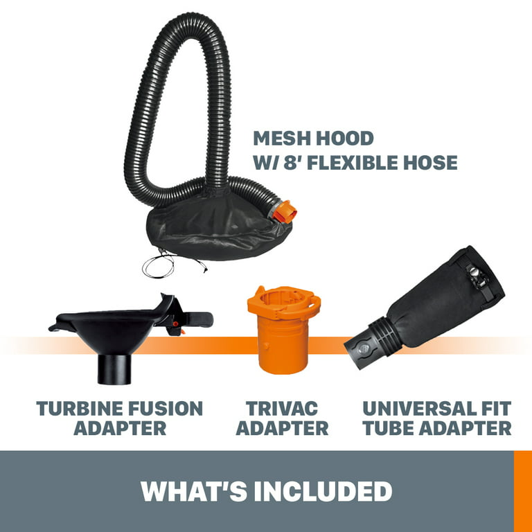 Worx Universal Gutter Cleaning Kit, Universal Adapter, Trivac and Turbine  Fusion Adapter WA4094 - The Home Depot