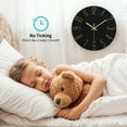thumbnail image 4 of Unique Bargains 2 Pcs Analog Battery Operated Wall Clock 12 Inch Black, 4 of 6