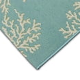 thumbnail image 2 of ESENCIA Indoor/Outdoor Power Loomed Latex Back Non Slip Mat - Traditional Border Coastal Fish Colorful (Coral Edge Aqua) (2' x 2'10"), 2 of 5