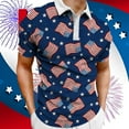thumbnail image 2 of Independence Day Male Summer Independence Day Theme Printed Button Shirt Turn Down Short Sleeve Tops Shirt Boys 4Th Of July Shirt, 2 of 5