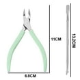 thumbnail image 2 of Pinza para cutículas con empujador de cutículas, cortadora de cutículas de acero inoxidable, herramientas para quitar cutículas de uñas de manos y pies, 2 of 6