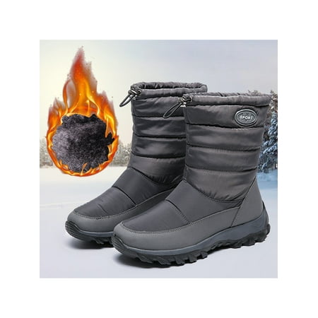 

Tenmix Women Snow Boots Slip-ons Boots Anti Slip Winter Warm Casual Flat Boots