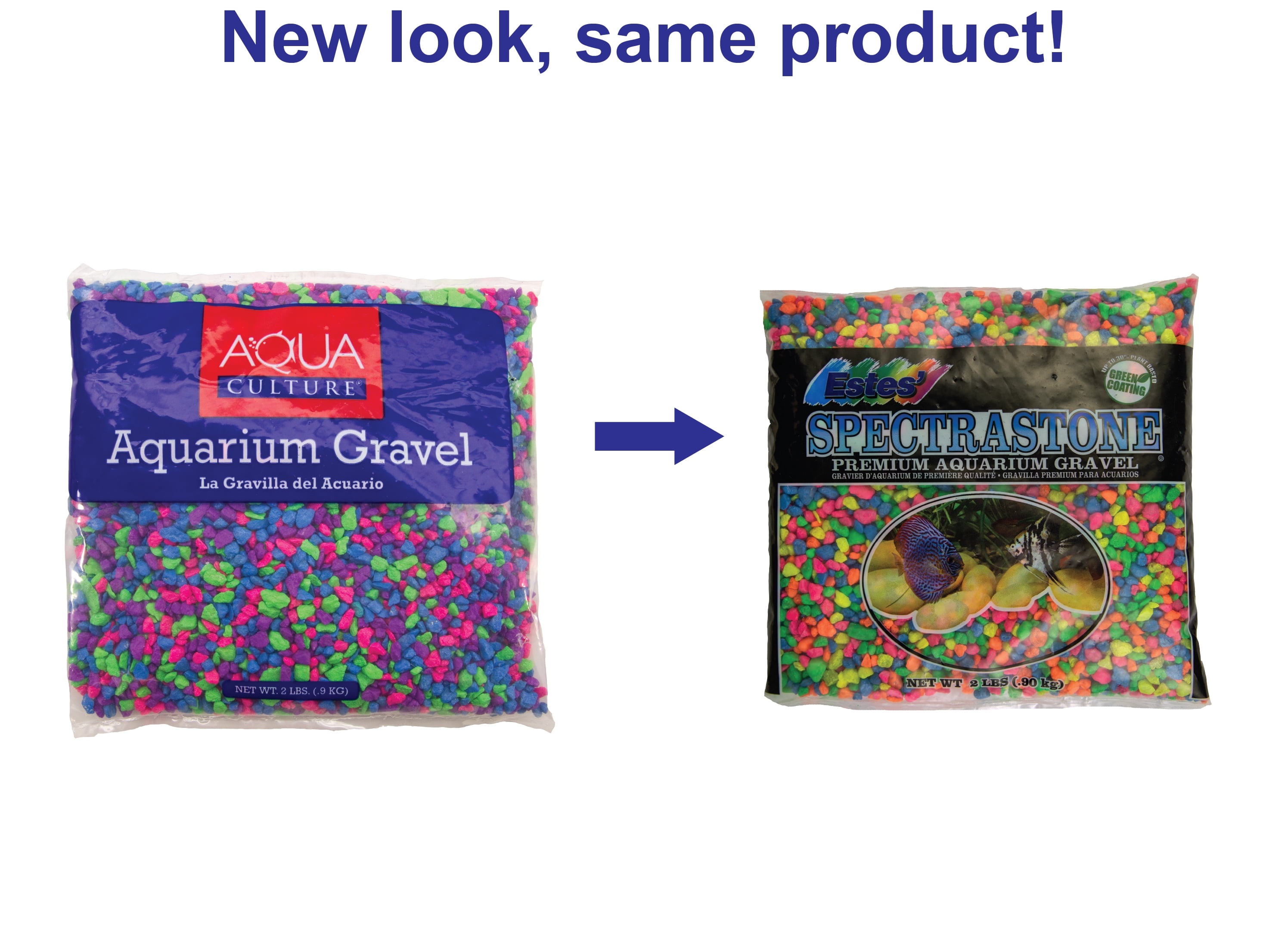 (3 pack) Spectrastone Permaglo Rainbow Aquarium Gravel 2 lb Bag
