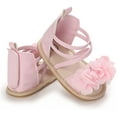 thumbnail image 4 of Infant Baby Girls Sandals Soft Sole T-Strap Toddler Flats First Walkers Summer Shoes, 4 of 7