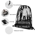 thumbnail image 4 of 5 Seconds of Summer 5Sos Drawstring Bags Lightweight Shoulder Backpack High Capacity Sport Bag Gym Sack Beach Daypack for Men Women, 4 of 8