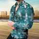 thumbnail image 2 of Camisa Casual Estampada Con Gráfico Geométrico Delgado Degradado de Manga Larga Para Hombre Odeerbi  ODB-6, 2 of 5