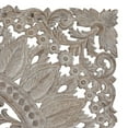 thumbnail image 5 of DecMode Brown Wooden Intricately Carved Floral Wall Decor with Mandala Design, 5 of 8