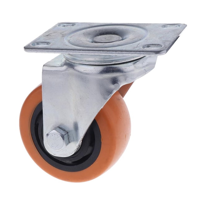 1 Paquete De 3 '' Rueda Giratoria Ruedas De Goma Cojinete De Para Servicio , Naranja DYNWAVEMX Rueda giratoria para trabajo pesado