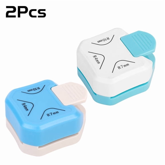 2 Pack 3 in 1 Corner Rounder Punch, R4mm R7mm R10mm 3 Way Paper Corner Cutter for Crafts, Card Making, Scrapbooking, Laminate, DIY Projects, Photo Cutter, Journaling