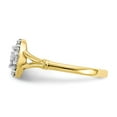 thumbnail image 4 of 10K Yellow Gold Ring Band Fashion Cubic Zirconia CZ White, Size 5, 4 of 5