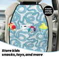 thumbnail image 4 of Simple Blue Lines Cute Snake Mats Back Seat Protectors, Car Seat Protector Vehicle Organizers Waterproof Cover Back Seat Cover for Kids with 3 Storage Pockets 2 Pack, 4 of 5