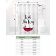 thumbnail image 6 of No Hook Shower Curtain with Snap in Liner, Cook This Way Rose Red Kitchen Saucepan Gray Mottled Hotel Shower Curtains for Bathroom, Washable Shower Curtain Liner Set with Mesh Top Window, 60"x72", 6 of 6