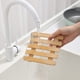thumbnail image 4 of Juego de manteles individuales de madera redondos y huecos aislantes de 5 | Tapetes de mesa resistentes al calor de madera natural | Posavasos gruesos y huecos antideslizantes | Protege las, 4 of 8